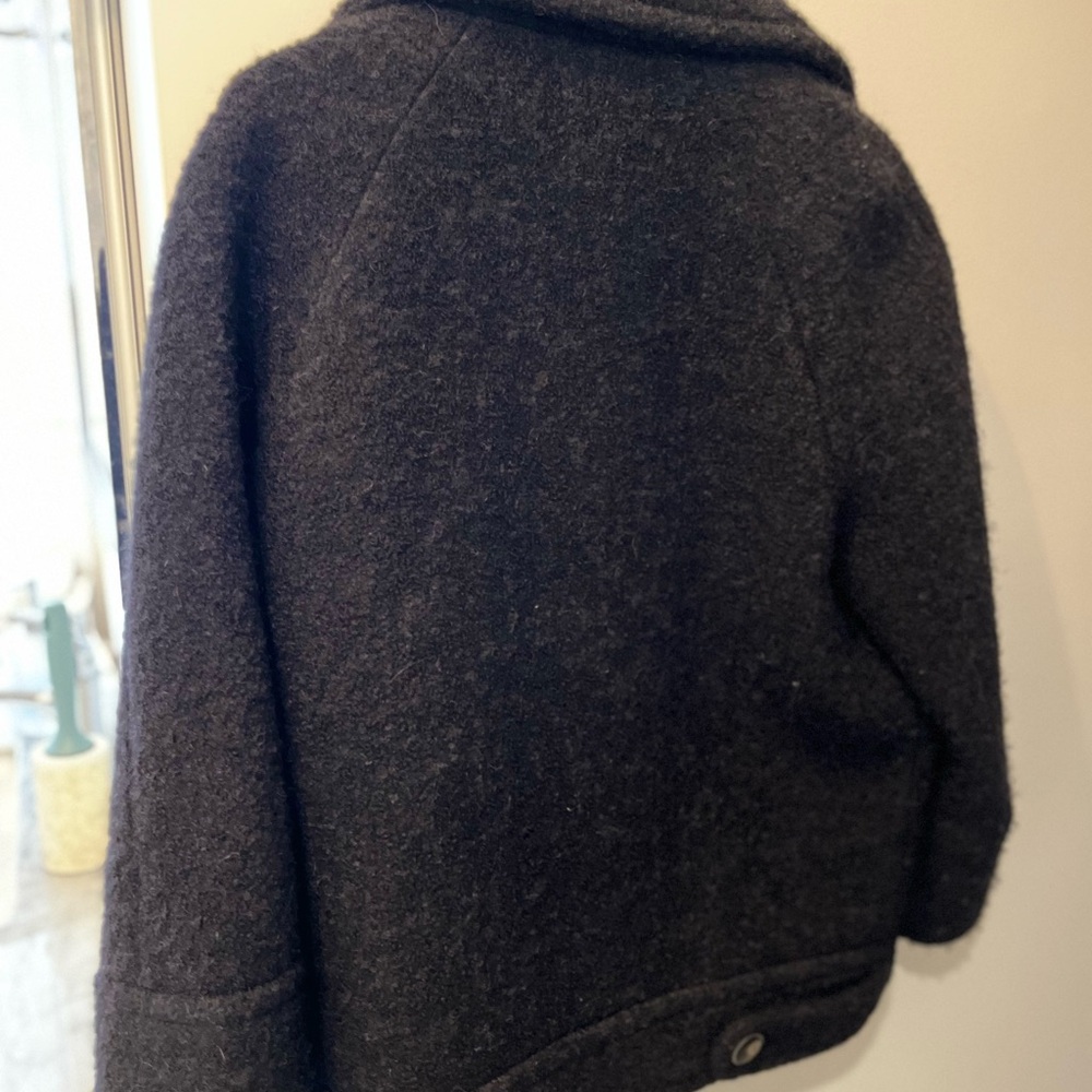 Sezane Leo Coat Black Jacket 4 - Picture 4 of 5